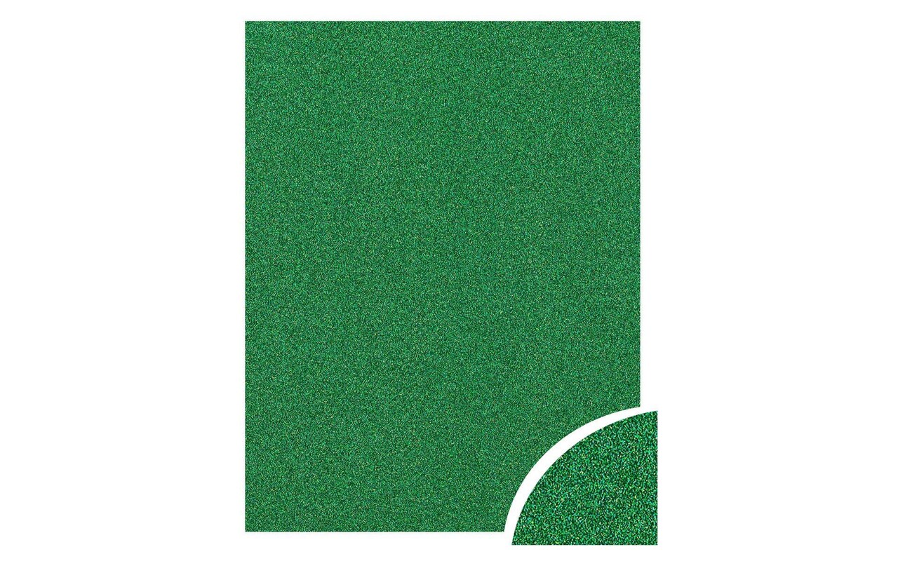 PA Paper Accents Glitter Cardstock 22" x 28" Green, 85lb colored cardstock paper for card making, scrapbooking, printing, quilling and crafts, 10 piece pack